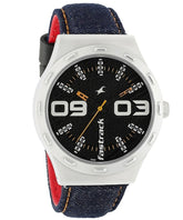 Fastrack, Men's Watch Analog, Black Dial Blue Denim Band, 3183SL02